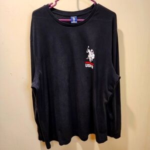 U.S. POLO ASSN.  men's Black long Sleeves Crew Neck tshirt size 2XL